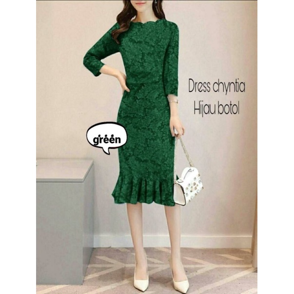 Dress pesta brokat tile impor anggun mewah natal bride gaun malam Kriwil