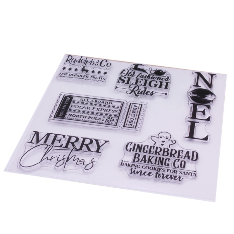 Stempel Bahan Silikon Bening Tema Natal Untuk Hadiah Anak Dan Dewasa