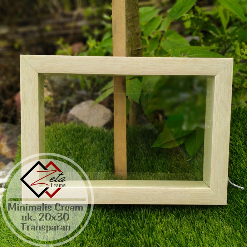 Tipe CO3 Transparan - Pigura mahar minimalis putih uk. 20x30 - pigura scrapbook - scrapframe