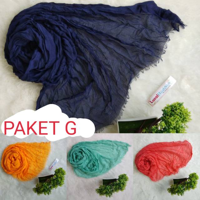 PROMO (50rb=4pcs) Pashmina Kusut