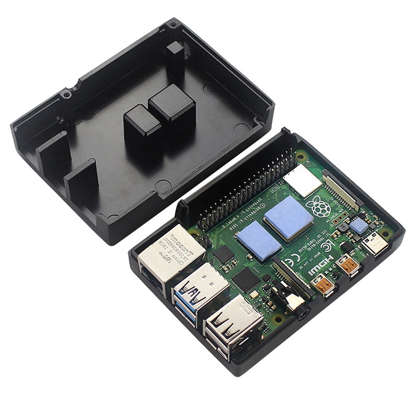 {LUCKID}For GeeekPi Raspberry Pi 4 CNC Aluminum Case with Fan Heatsinks for Pi 4B