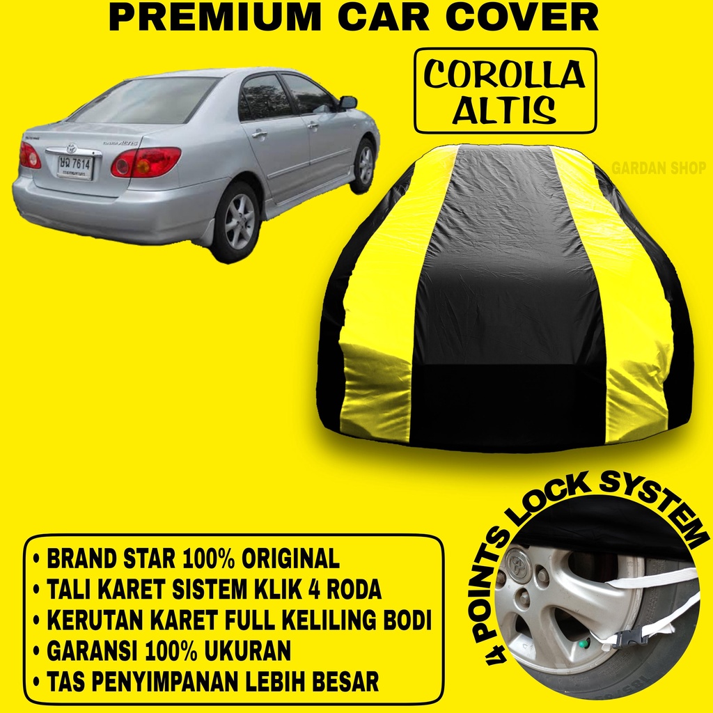 Body Cover COROLLA ALTIS Sarung Strip KUNING Penutup Pelindung Bodi Mobil Corolla Altis PREMIUM