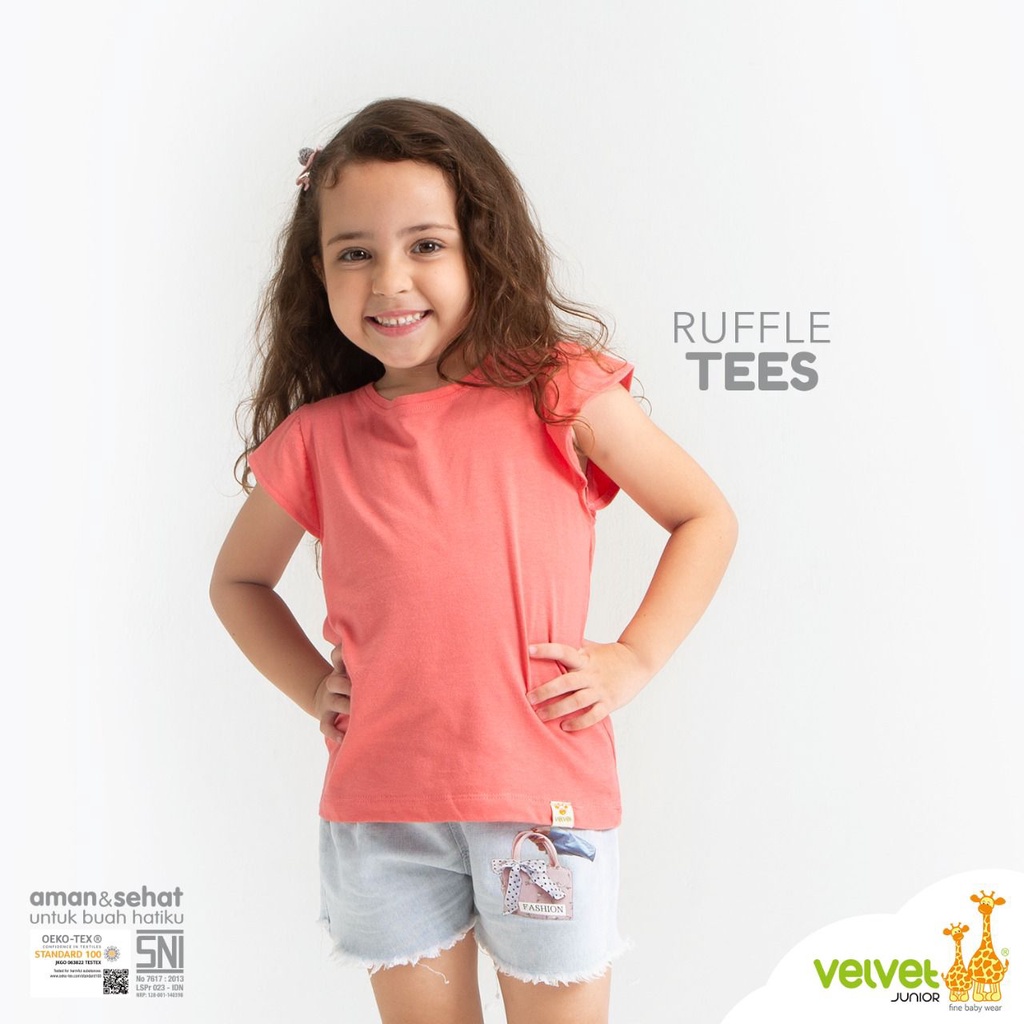 Velvet Junior Kaos Anak Perempuan - Ruffle Tees