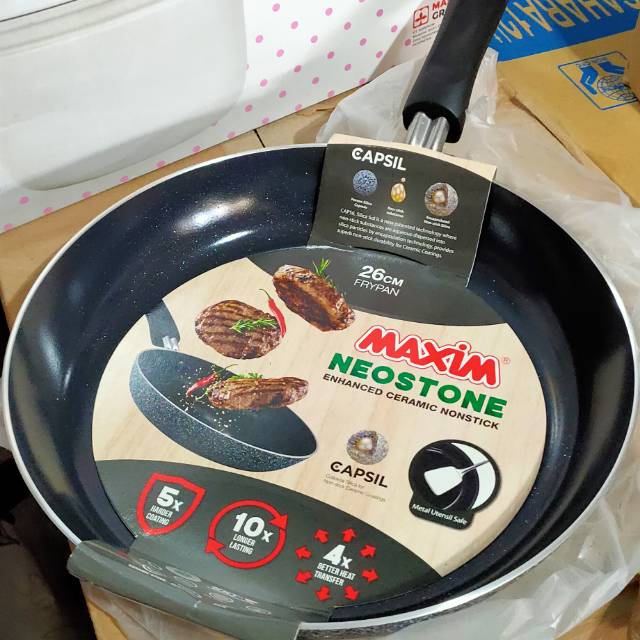 Maxim Neostone Frypan 26cm Wajan Keramik Anti Lengket