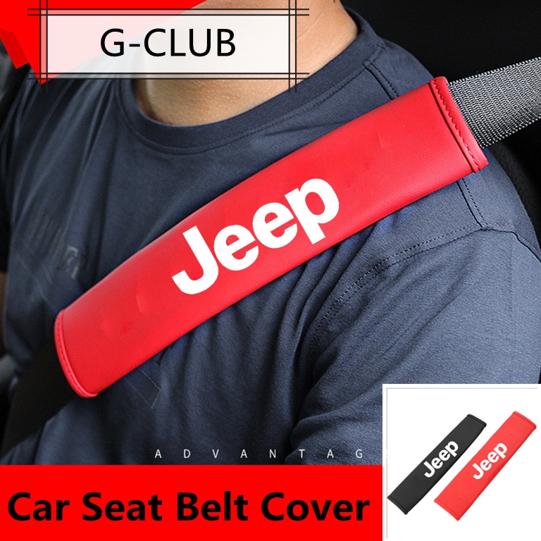 G-club Cover Sabuk Pengaman Mobil Universal Bahan Kulit Untuk JEEP