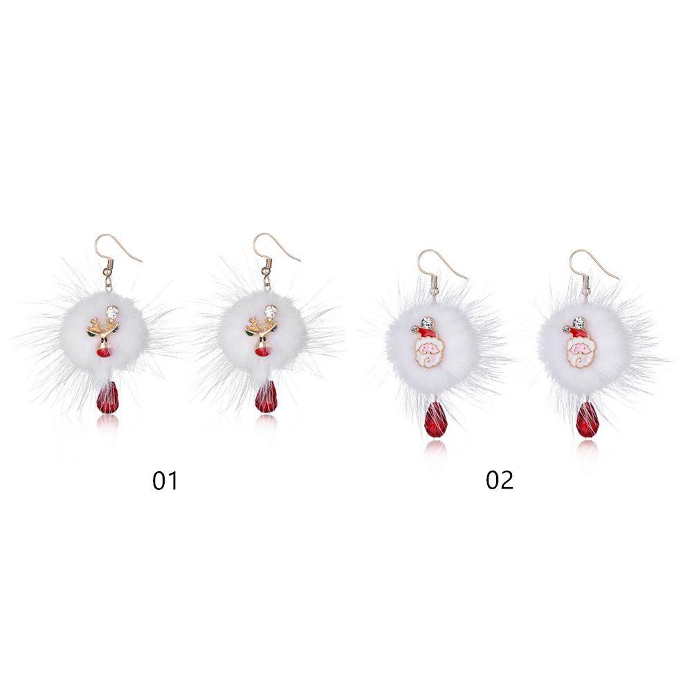 Anting Kait Desain Santa Claus Natal Untuk Wanita