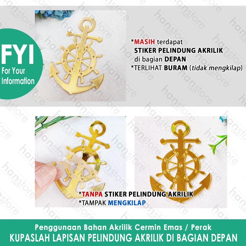 RS Inisial Nama custom akrilik cermin emas / perak / Dekorasi / Mahar / Seserahan / Scrapbook