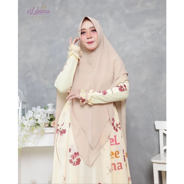 Gamis Delila Series Eldeena Syar'i By Kanaya Original Terbaru Dress Lebaran Muslim Ceruty Babydoll M