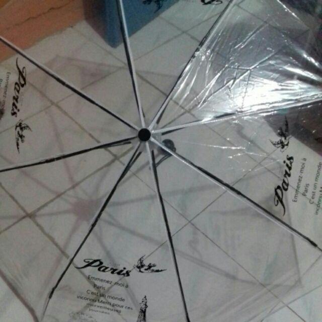 Payung Lipat 3 / Payung Transparan Paris / Jktumbrella - 302