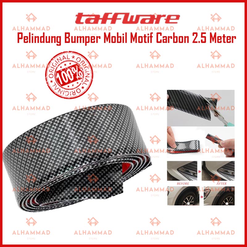 [BEST SELLER] Pelindung Bumper Mobil Motif Carbon 2.5 Meter