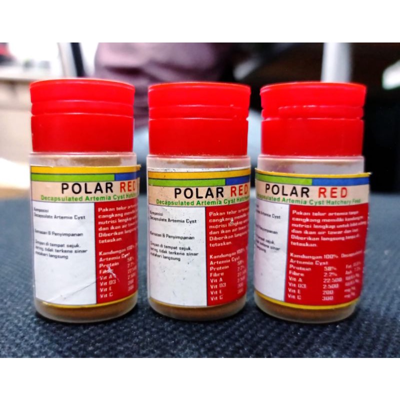 PROMO MURAH MAKANAN IKAN BURAYAK ARTEMIA POLAR RED 10gr