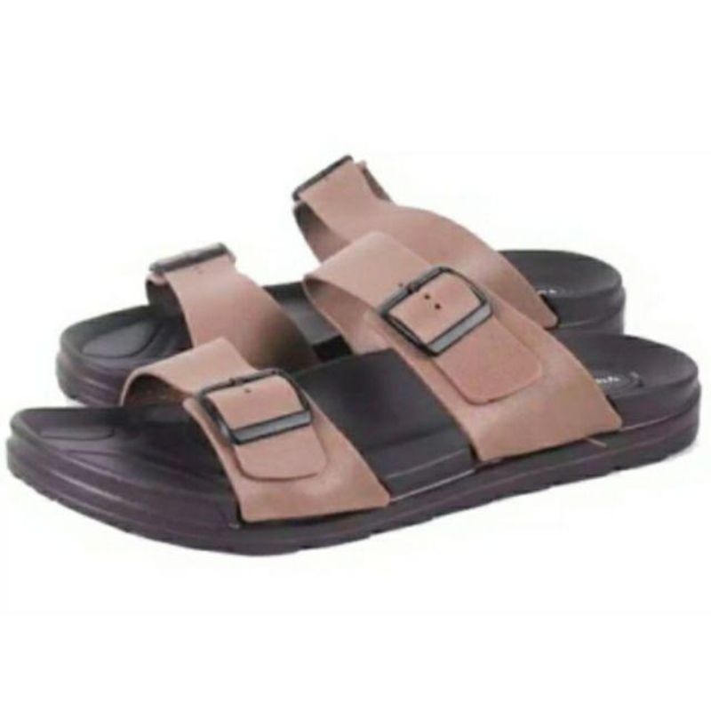 (COD)Size 38-43 Sandal Karet Pria Tali 2 Gesper Bisa Digeser Yumeida 7122