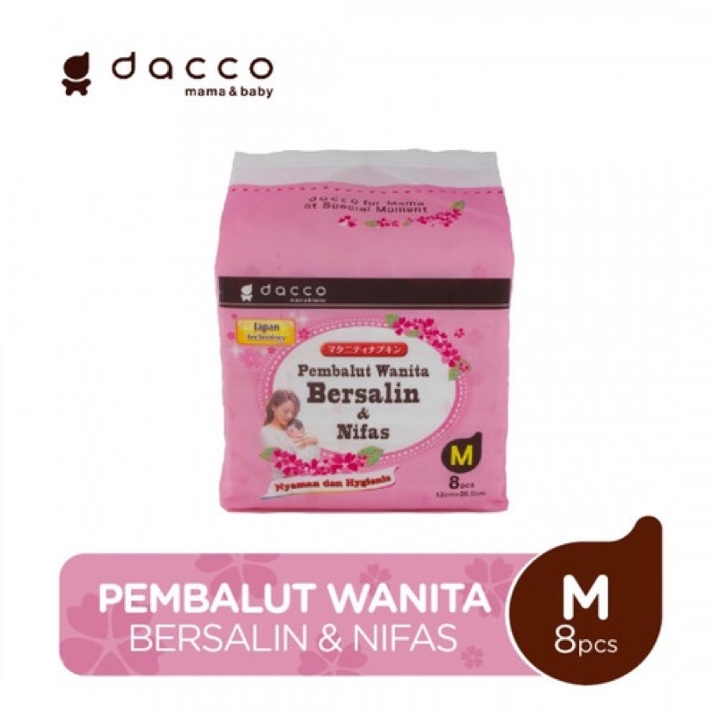 Dacco - Pembalut Wanita bersalin dan nifas Isi 8 pcs Ukuran M