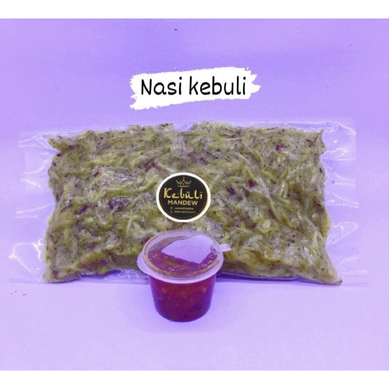 

NASI KEBULI frozen include sambel (Only Nasi)