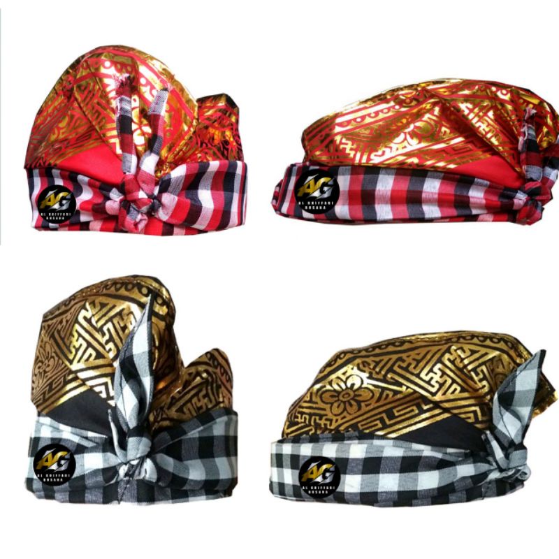 Udeng Bali Jadi Kotak Kotak / Ikat Kepala Bali / Ikat Poleng Bali