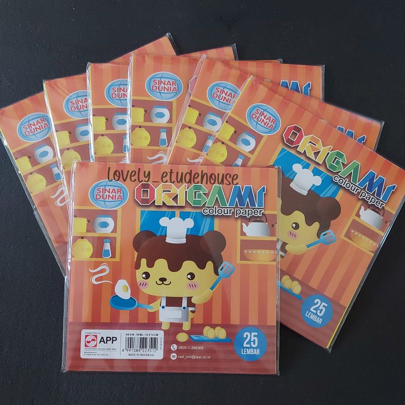 Kertas lipat origami | kertas origami | kertas lipat sidu | kertas warna sidu | kertas lipat warna |
