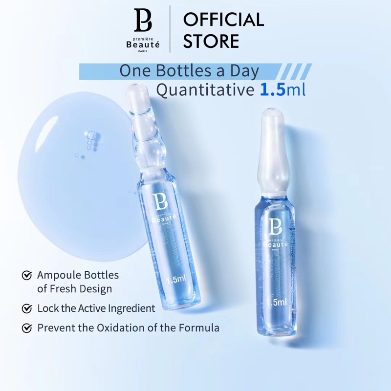 [BPOM] Premiere Beaute  AMPOULE 1.5ml*10 Niacinamide VC Booster Essential concentrated serum Ceremide skin repair concentrated serum BRIGHTENING SOOTHING Acne Care PH PH Balance Acne Reduce concentrated serum-1