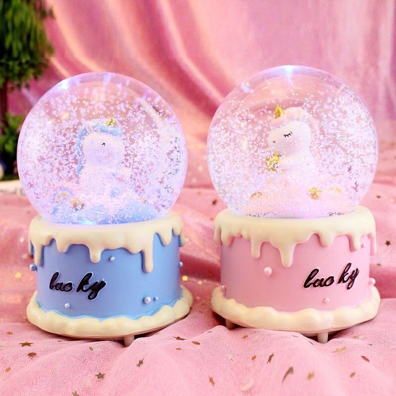 unicorn snow globe / lampu hias unicorn / komedi putar unicorn