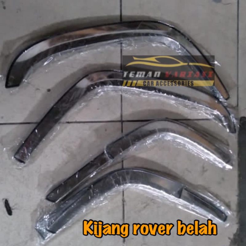 LIST ATAS BAN OVER FENDER TRIM MOBIL KJ KIJANG ROVER BELAH CHROME STEANLIS STANLIS