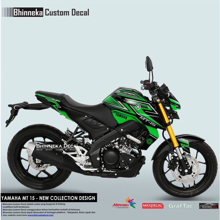 DECAL STICKER MT 15 LANCIP HIJAU