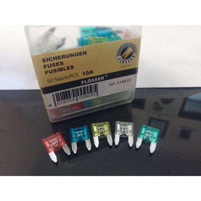 Sekring Fuse DX Mini Flosser 7.5A - 10A - 15A - 20A - 25A - 30A - 5A