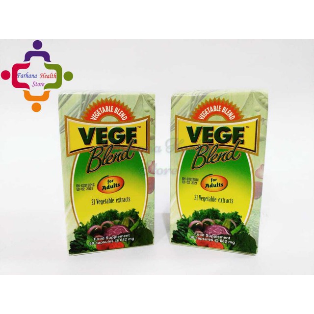 Original Vege Blend 21 Dewasa Botol 30 Kapsul / Vegeblend 21 For Adult