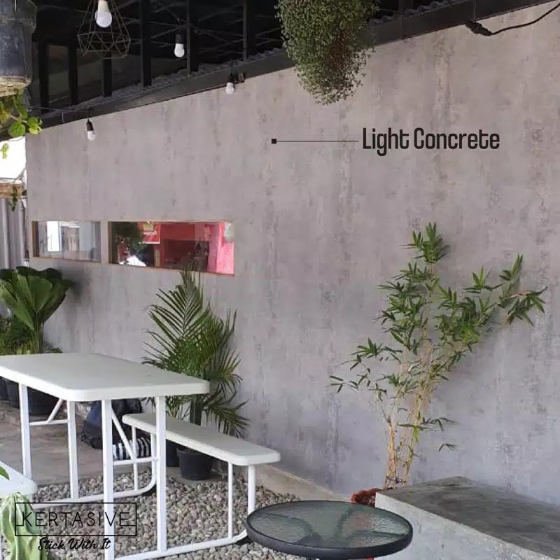 Kertasive Light Concrete - Pelapis Kayu - Wallpaper Dinding