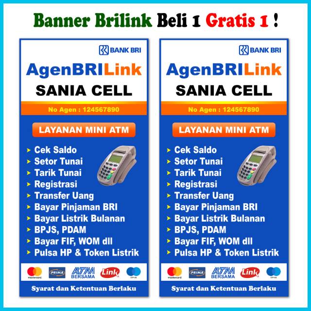 Jual BANNER BRILINK SPANDUK PAKET 2 BANNER | Shopee Indonesia