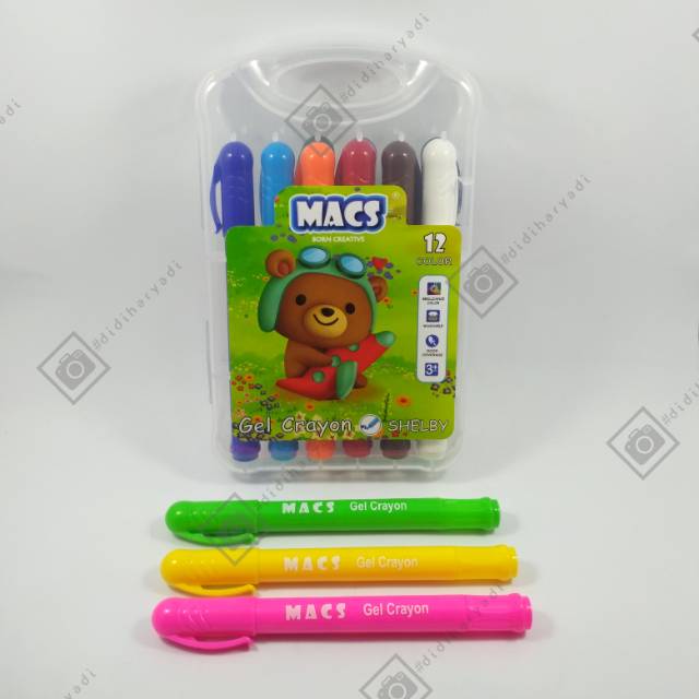 

Gel Erasable Crayon 12 Color / Krayon Putar Hapus Bisa Dihapus