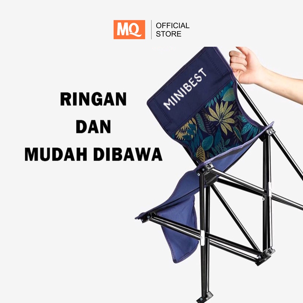 MQ Kursi Lipat Camping Kursi Lipat Outdoor Portable Kursi Gunung Bangku Extra Besar Super Kokoh  Ukuran L