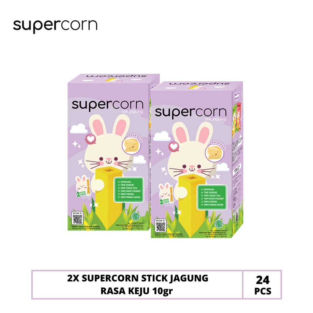 

Supercorn Snack Cemilan Makanan Jajanan Ringan Stik Jagung Anak Bayi 2 Box Lebih Hemat BUNDLING