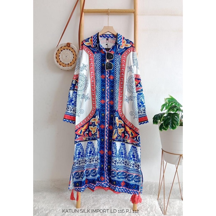 MAXI DRESS KATUN SILK IMPORT - MAXI DRESS CANTIK MURAH - DRESS GAMIS TERBARU