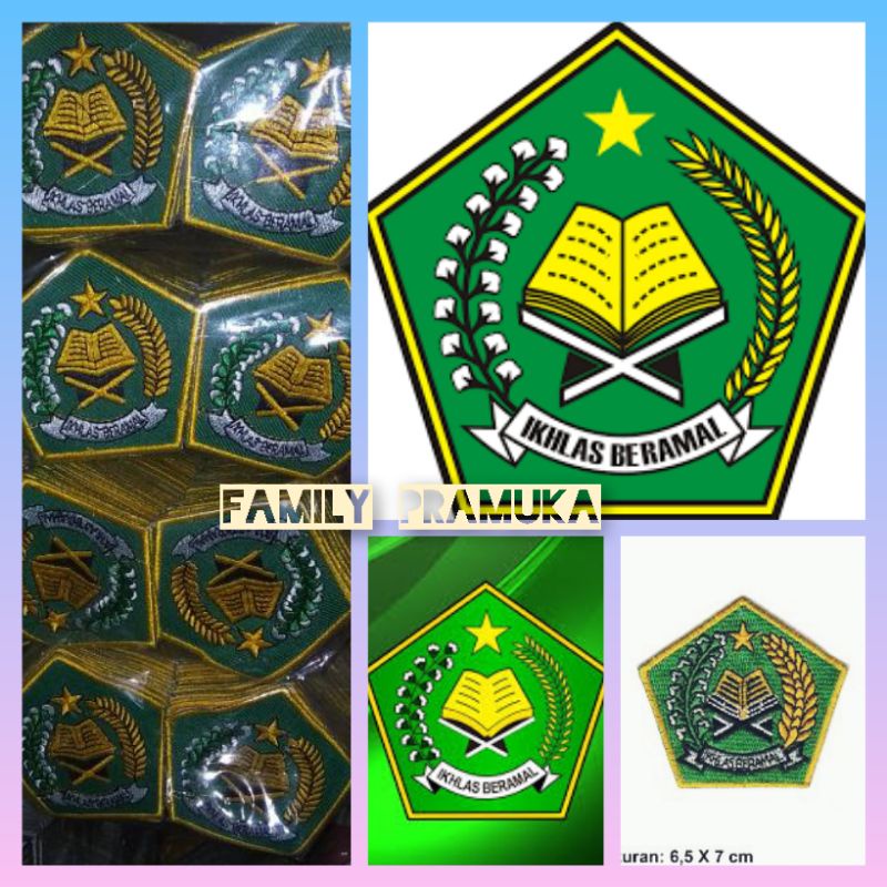 Logo Bordir Ikhlas Beramal - Badge Ikhlas Beramal - bordir isi 100pcs