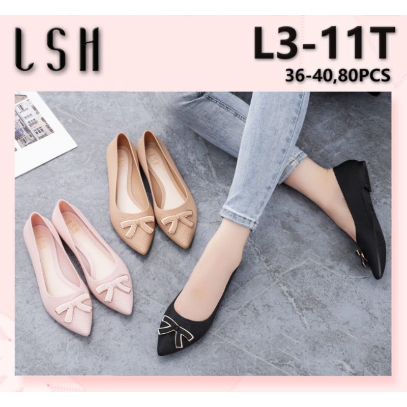 sepatu wanita terbaru/sepatu karet wanita/sepatu flat karet wanita/sepatu LSH