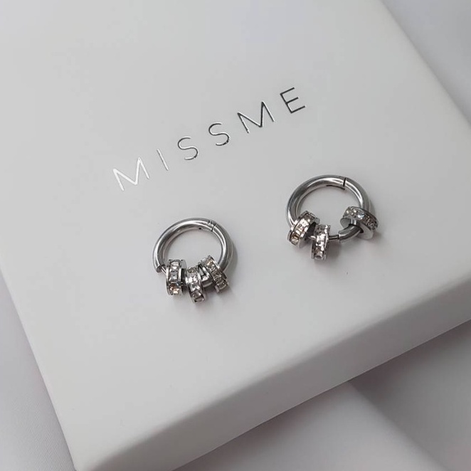 anting leodra model klip + box titanium anti karat
