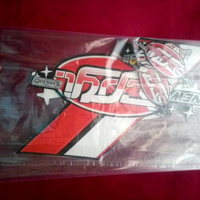Striping stiker sticker scoopy i fi merah putih