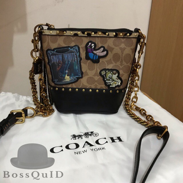 Coach X Disney Duffle 12 In Signature Patchwork