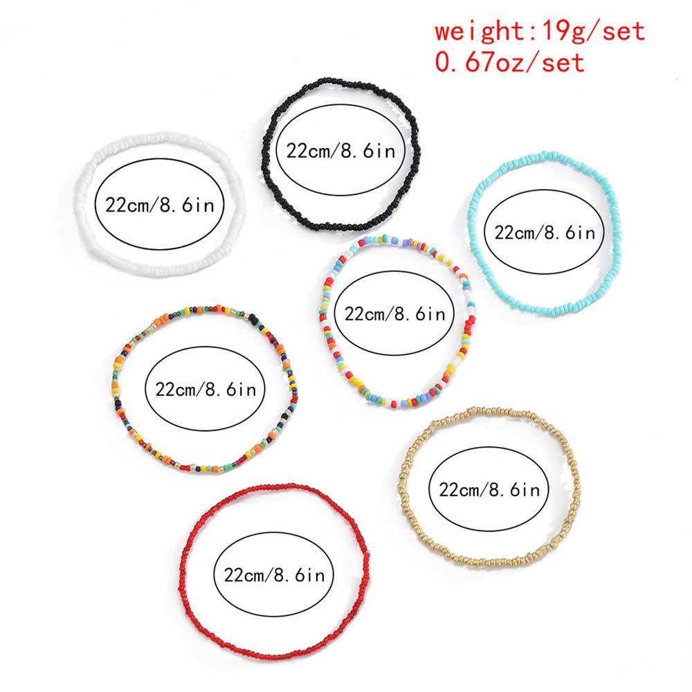 MXBEAUTY Gelang Kaki Boho Kepribadian Perempuan Barefoot Elastis Musim Panas Handmade Ankle Bracelets