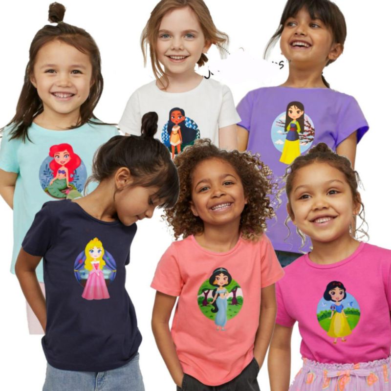Kaos Anak Perempuan Princess / Kaos Princess Anak
