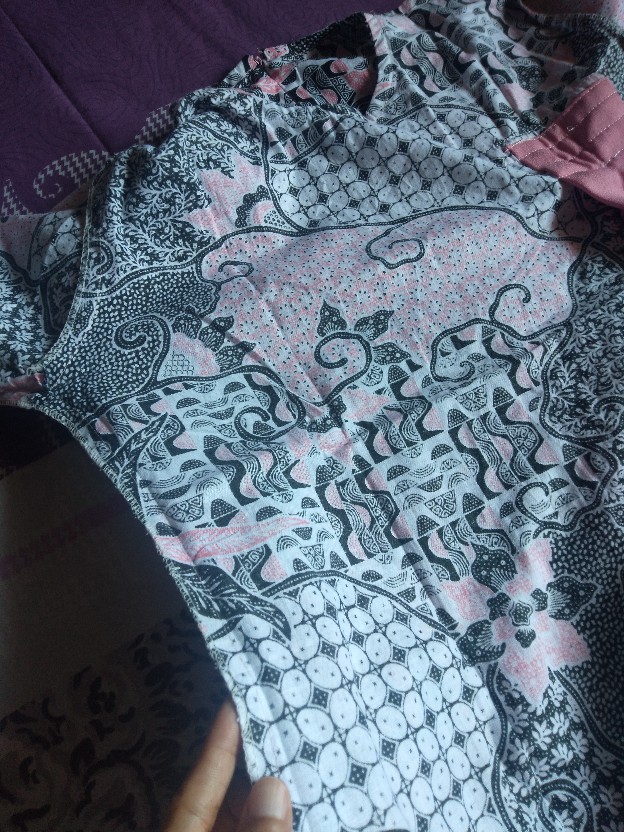 Tey-17 Batik Wanita Asj Sa Hrb026 Kenongo Kemeja Tosca Pendek