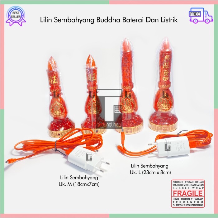 Lampu Meja - Lilin Lampu Altar Meja Sembahyang Buddha Led Elektrik Listrik Baterai