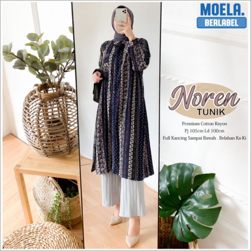 noren tunik ori moela / tunik rayon cotton