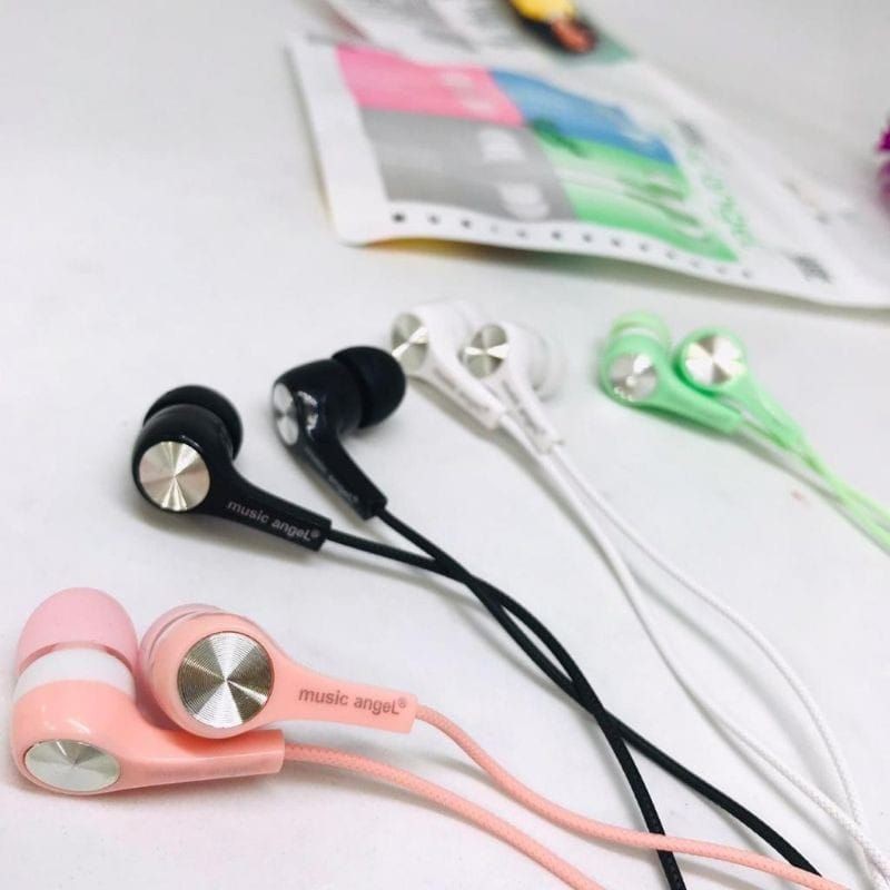 Headset Music Angel Macaron Original Warna Warni