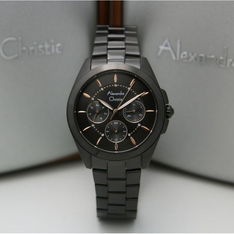 ALEXANDRE CHRISTIE AC 2864 FULL BLACK AC2864 WANITA ORIGINAL