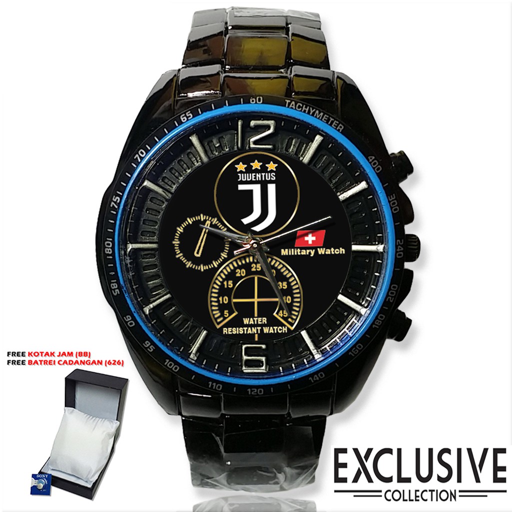 (Istimewa ) Jam LOGO JUVENTUS NEW Rantai Sport