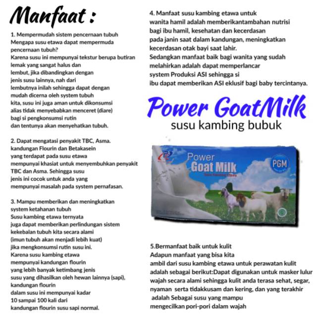 Susu Kambing Etawa Power Goat Milk Pgm Promo Menjaga Kesehatan Dari Virus Penyakit Shopee Indonesia