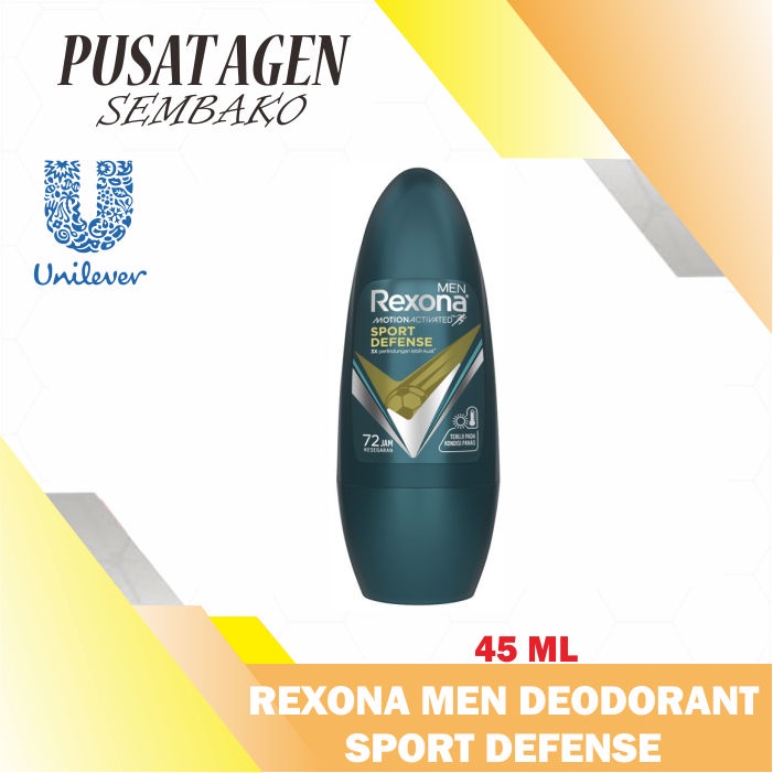 REXONA MEN DEODORANT ROLL ON SPORT DEFENCE DEFENSE 45 ML DEODORAN PRIA ANTI PERSPIRANT 45ML DEFENSE 