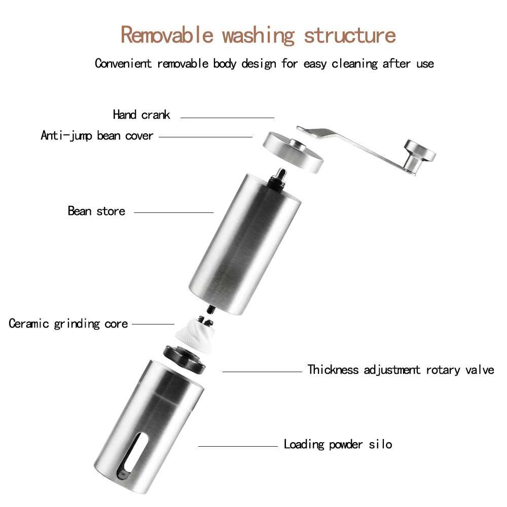 TD-AI02 Icafilas Alat Penggiling Kopi Manual Coffee Bean Grinder