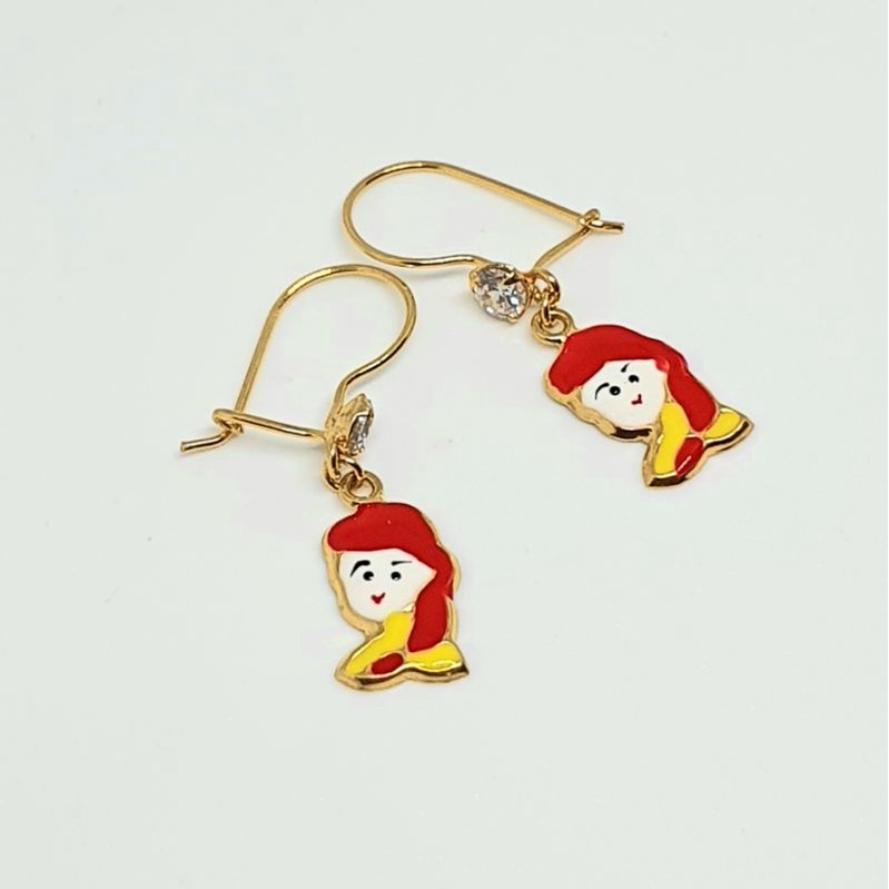 Anting Desi Emas Muda Bandul Gambar Frozen 1/2 Gram