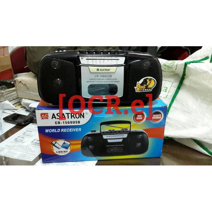 Terviral  Radio Kaset (Tape) + USB + MP3 + MMC Portabel Asatron CR-1568 / 1569 HJ72